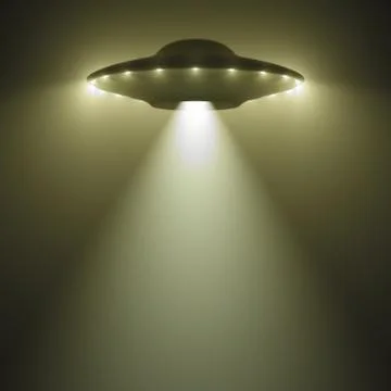 Unidentified Flying Object Clipping Path Included Stock Illustration