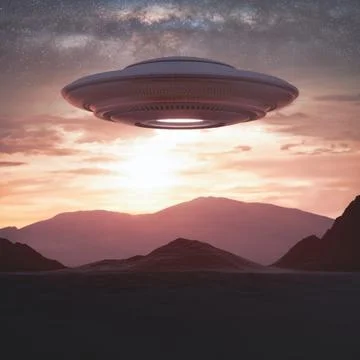 Unidentified Flying Object - Clipping Path Included Illustrazione stock