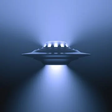 Unidentified Flying Object Clipping Path Included Stock Illustration