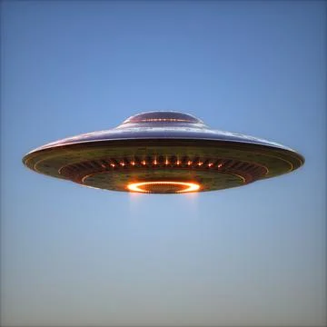 Unidentified Flying Object - Clipping Path Included Illustrazione stock