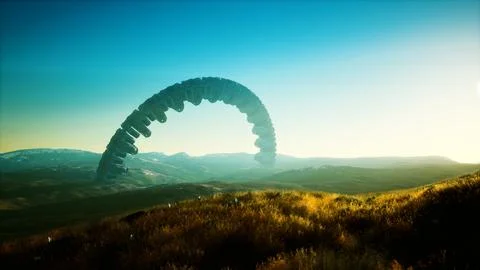 Unidentified flying object at the Earth Stock Illustration
