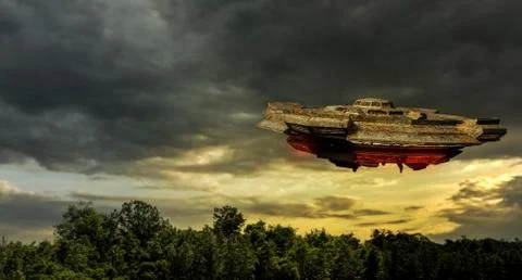 Unidentified flying object Stock Illustration