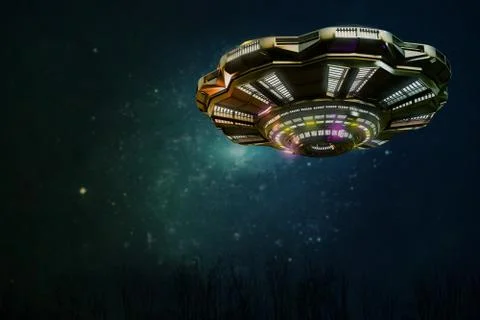 Unidentified flying object Stock Illustration