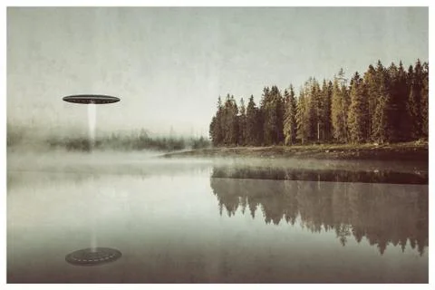 Unidentified flying object Stock Illustration