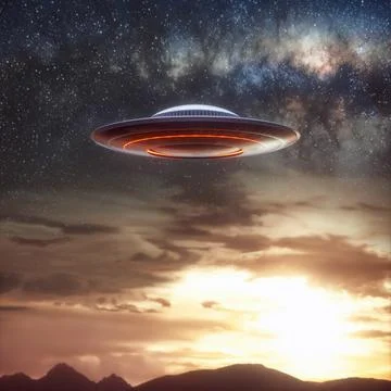 Unidentified Flying Object Stock Illustration