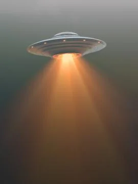 Unidentified Flying Object Rocket Tail Stock Illustration