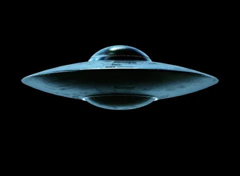 Unidentified Flying Object Space Clipping Path Stock Illustration