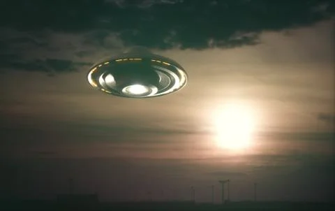 Unidentified Flying Object UFO 스톡 일러스트