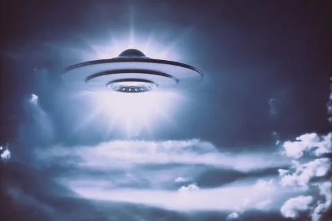 Unidentified Flying Object UFO Illustrazione stock
