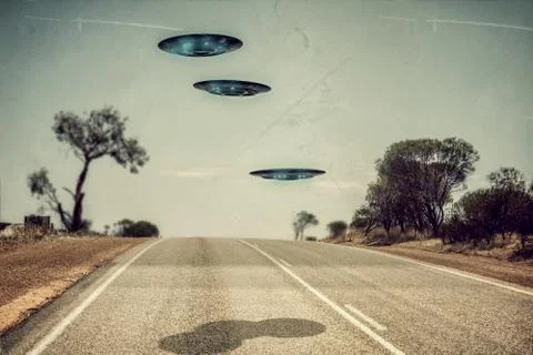 Unidentified flying objects Stock Illustration