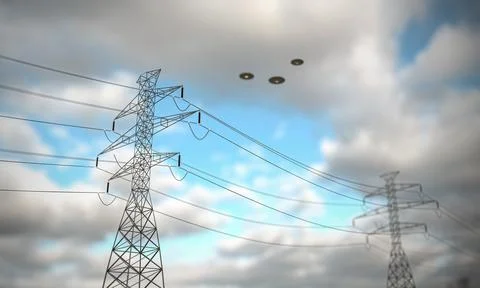 Unidentified flying objects Stock Illustration