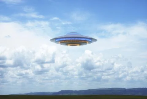 Unidentified Flying Objects UFO Stock Illustration