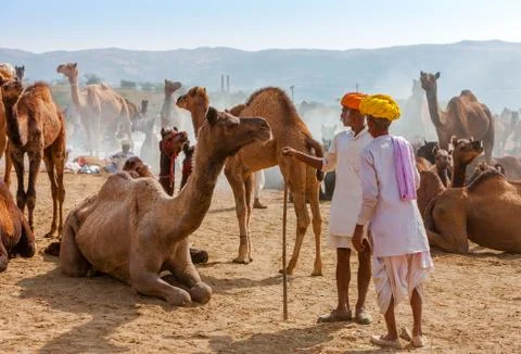 An unidentified men attends the Pushkar fair Stock Photos