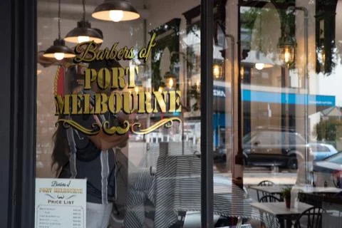 Unidentified People enjoy dining in Centre Place in Melbourne Stock Photos