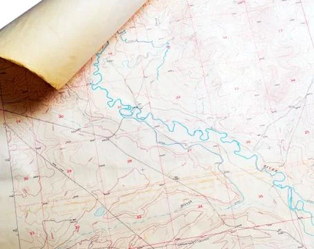 Unidentified Topo Map Stock Photos
