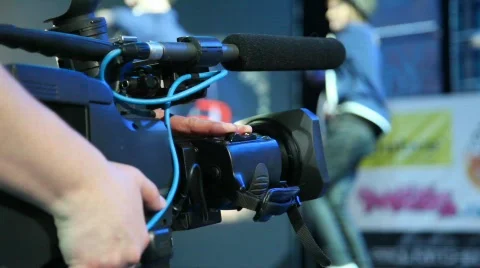 Unidentified video operator with camera Video stock 878070