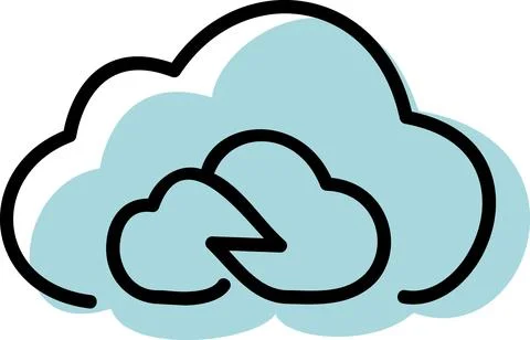 Unified cloud architecture and integration icon Stock Illustration