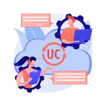 Unified communication abstract concept vector illustration. Stock Illustration