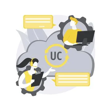 Unified communication abstract concept vector illustration. Stock Illustration