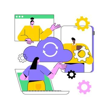 Unified communication abstract concept vector illustration. Stock Illustration