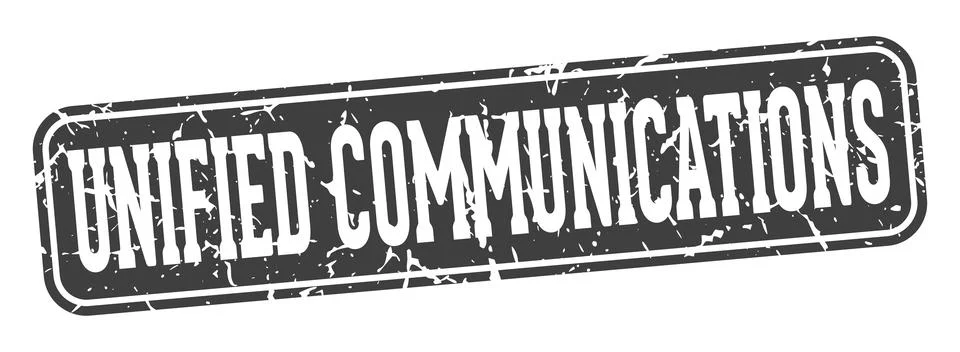 Unified communications rectangular sign. unified communications stamp Stock Illustration