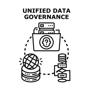 Unified data governance system managing information flow and privacy Stock Illustration