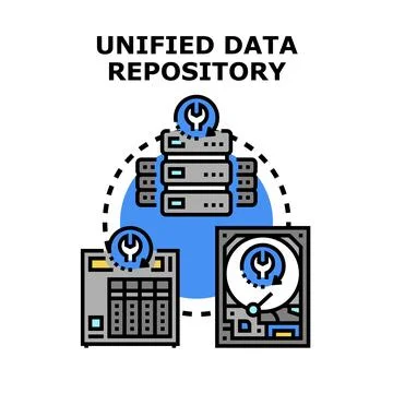 Unified data repository concept for data management イラスト素材