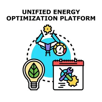 Unified energy optimization platform managing sustainable consumption Illustration