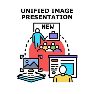 Unified image presentation concept vector illustration 库存插图