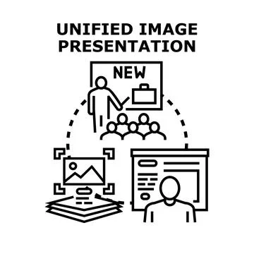 Unified image presentation concept vector illustration Stock Illustration