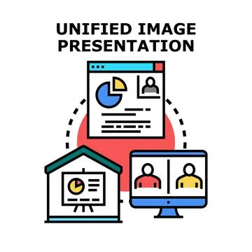 Unified image presentation in diverse communication channels Ilustración de archivo