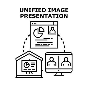 Unified image presentation in diverse communication channels Ilustración de archivo