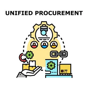 Unified procurement process building efficient supply chain management 库存插图