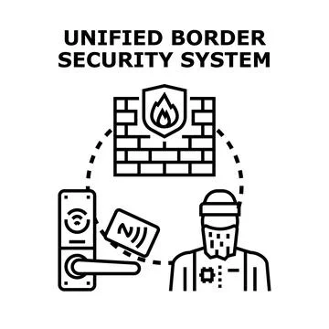 Unified security system managing access and protection Stockillustratie