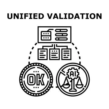 Unified validation process guaranteeing data accuracy and fairness イラスト素材