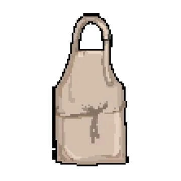 Uniform kitchen apron pixel art vector illustration Stock Illustration