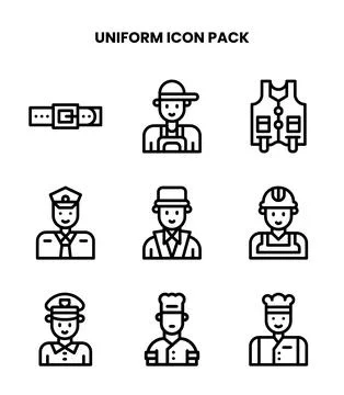 Uniform Line UI Icons Pack イラスト素材