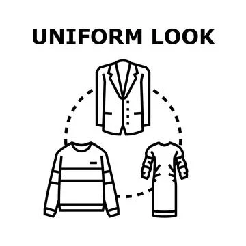 Uniform look concept with different garments and dress code Stock Illustration