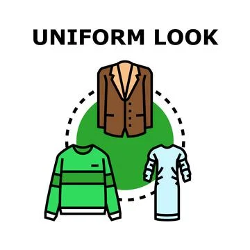 Uniform look concept with different garments and dress code Stock Illustration