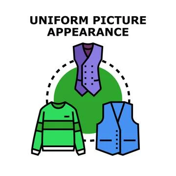 Uniform picture appearance concept vector illustration Stock Illustration
