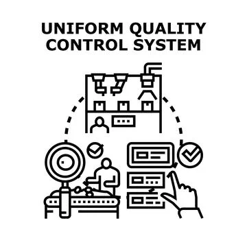 Uniform quality control system process management Stock-Illustration
