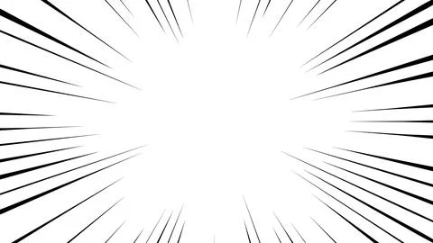Uniform radial focus lines, circular speed burst, comic action background, .. 库存插图