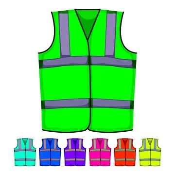 Uniform safe vest cartoon vector graphic Stock Illustration