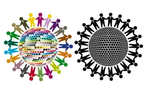 Uniformity and Diversity Stock Illustration