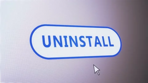 Uninstall icon button text click mouse label tag animation 動画素材 146730198