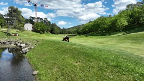 Uninterrupted view of the lake and golf course Stock Footage 276489231