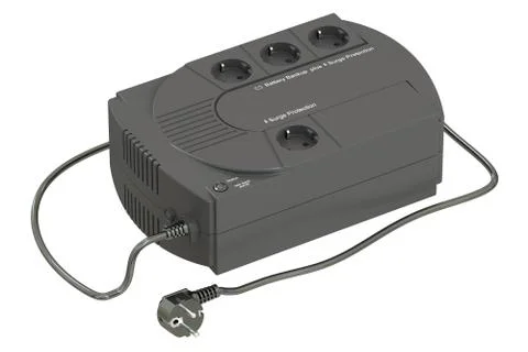 Uninterruptible power supply, 3D rendering Stock Illustration