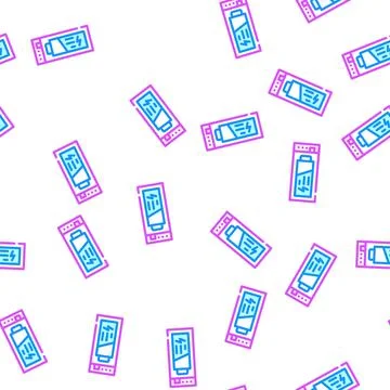 Uninterruptible power supply vector seamless pattern Illustrazione stock