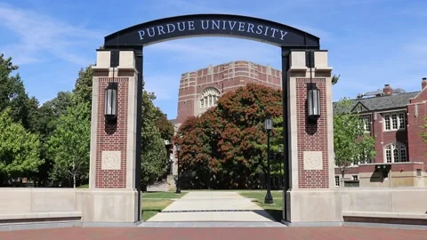 Union Arch at Purdue University. Stock Footage 138461979