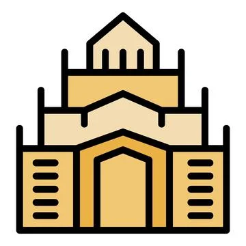 Union building icon vector flat Ilustración de archivo